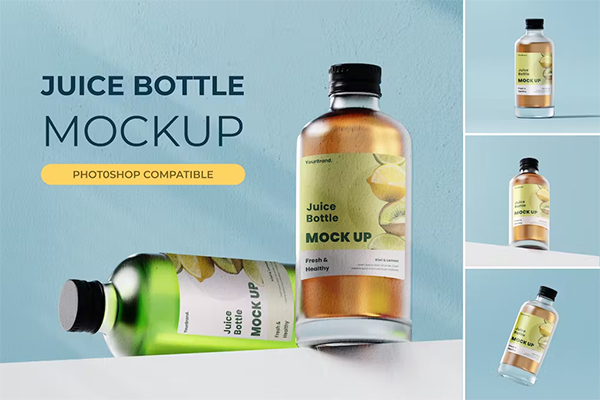 Juice Bottle Mock-ups Template