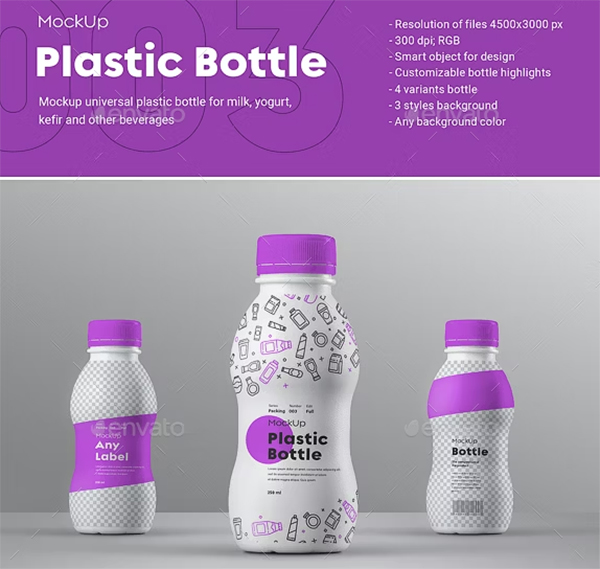 Small Plastic Bottle Mock-Ups Small Plastic Bottle Mock-Ups