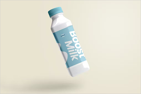 Milk Plastic Bottle Mockup Milk Plastic Bottle Mockup