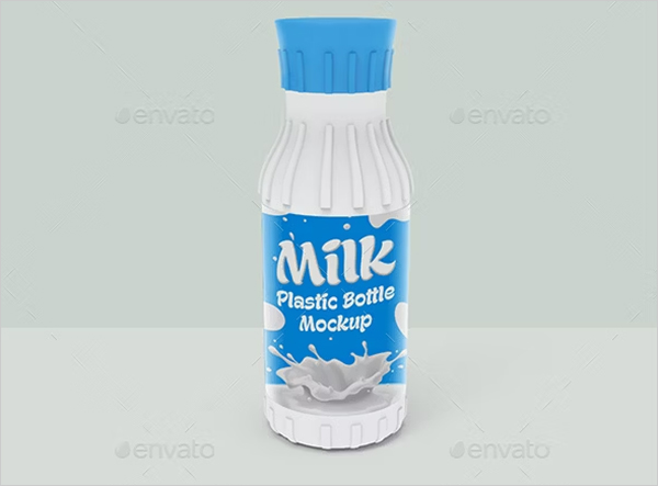 Milk Plastic Bottle Mockups Milk Plastic Bottle Mockups