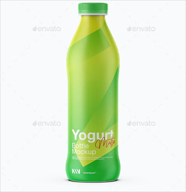 Yogurt Plastic Bottle Mockup Yogurt Plastic Bottle Mockup