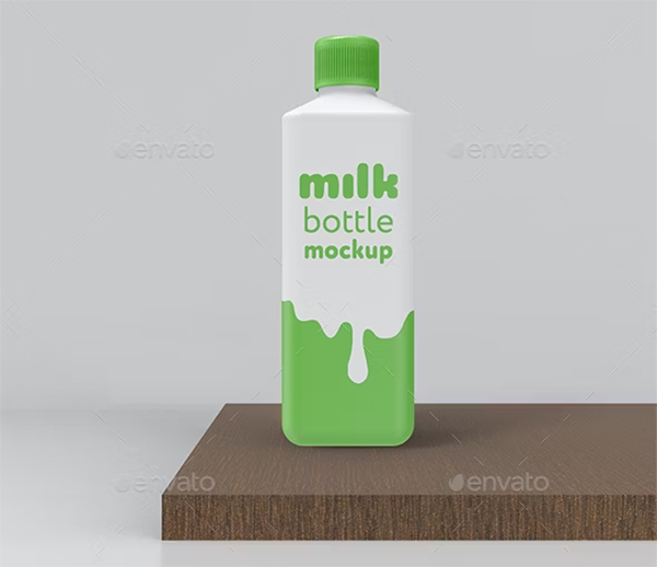 Plastic Milk Bottle Mockup Plastic Milk Bottle Mockup