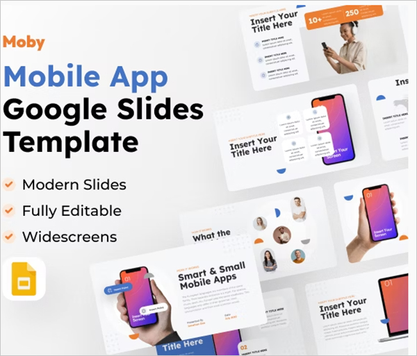 Moby Mobile App Google Slides Template