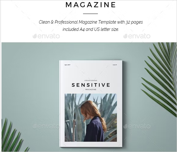 Sensitive Minimal Magazine Template