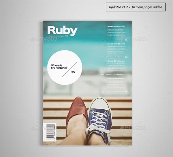 62 Pages Minimal Magazine Template