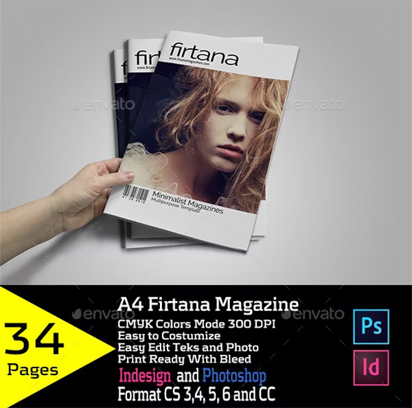 A4 Minimal Magazine Template