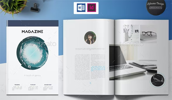 Minimal Magazine InDesign INDD Design