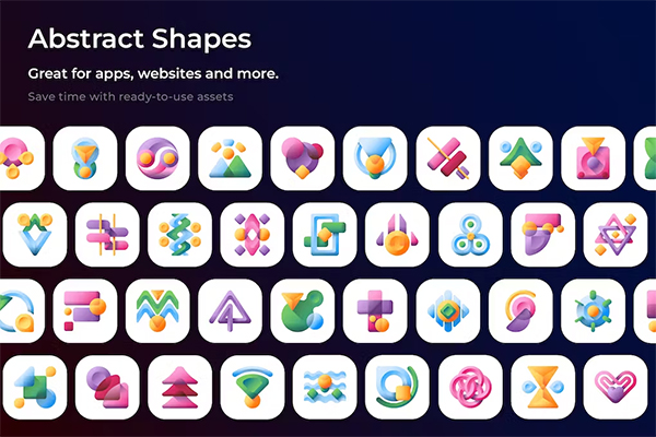 Abstract 3D Icons Template