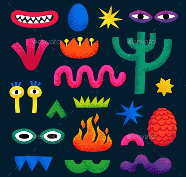 Fantasy World Cute Cartoon Abstract Icons