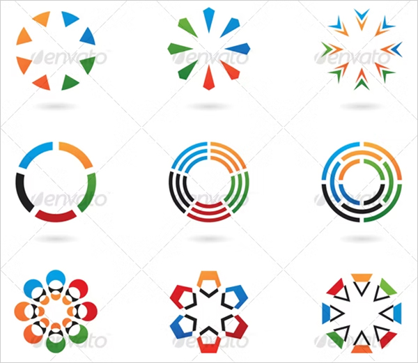Colourful Abstract Icons and Design Elements