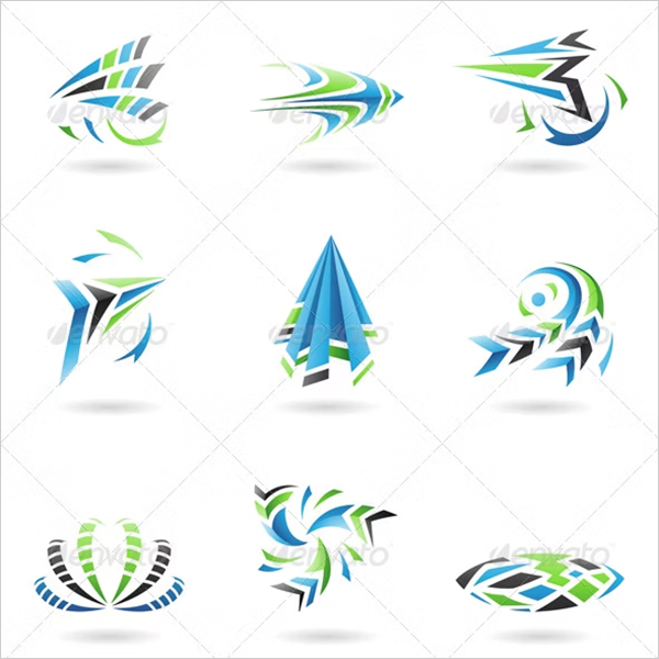 Flying Dynamic Abstract Icons