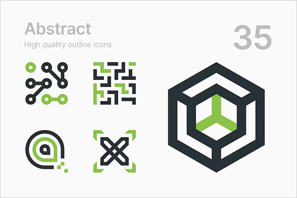 Abstract Icons Graphics Template