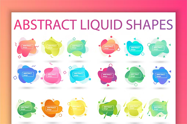 Abstract Liquid Shapes Template
