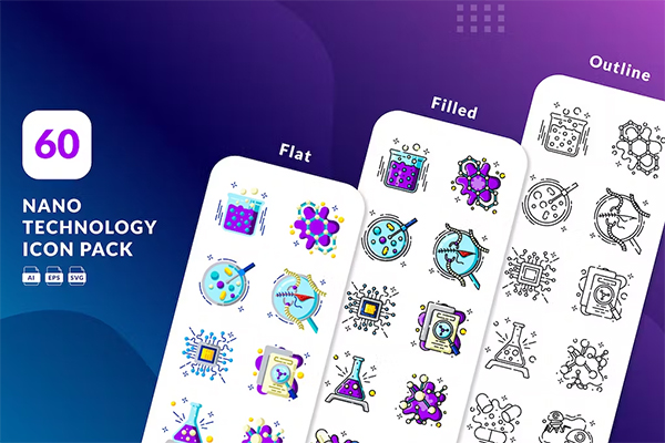 Nanotechnology Icons Template