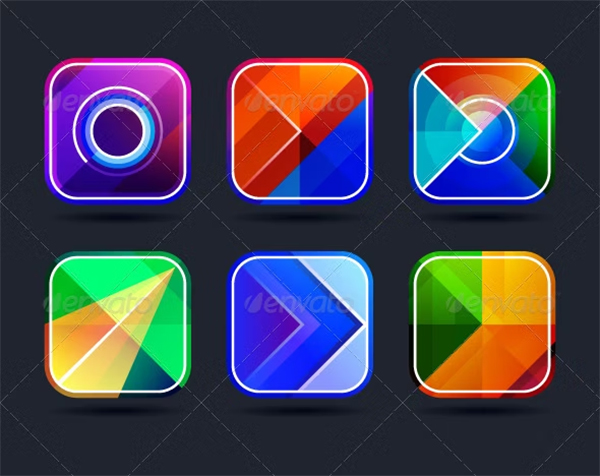 Abstract App Icons Frames Design