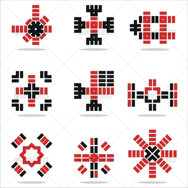 Vector abstract icons Template
