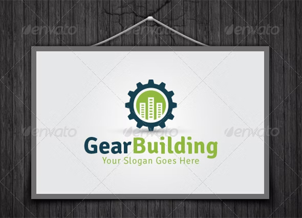 Gear Building Logo Template