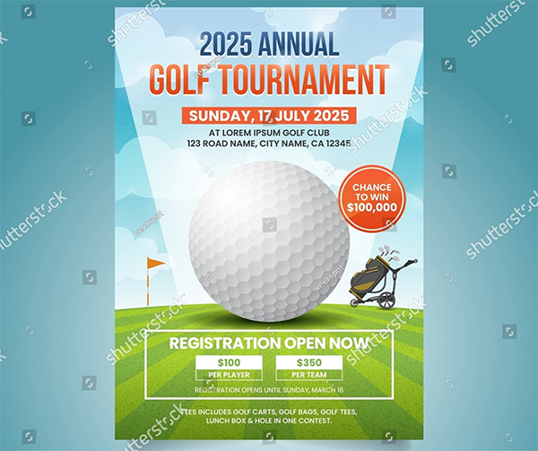 Golf Tournament Vector Flyer