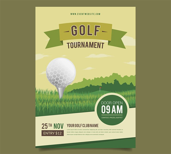 Free PSD Golf Flyer Templates