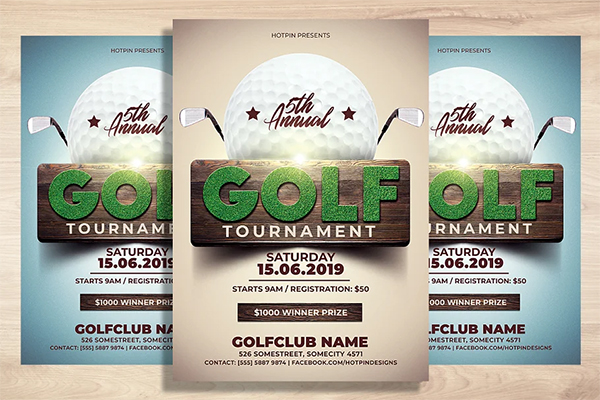Golf Tournament Commercial Flyer Template