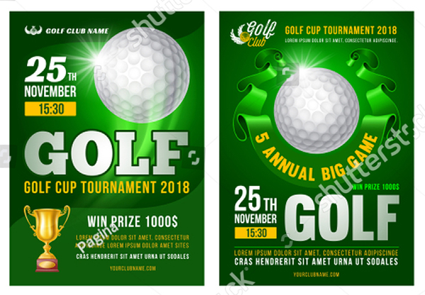 Golf Ball PSD Flyer Tournament