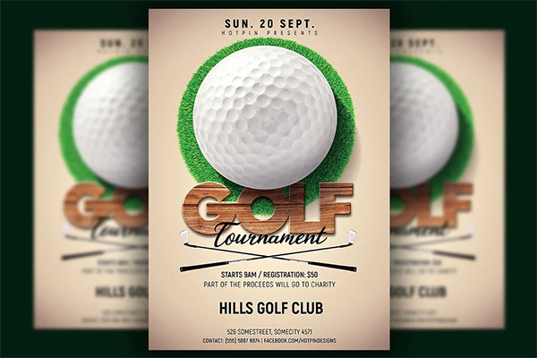 Golf Tournament Flyer PSD Templates