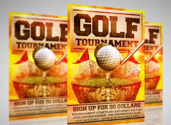Golf Tournament Flyer Template PSD