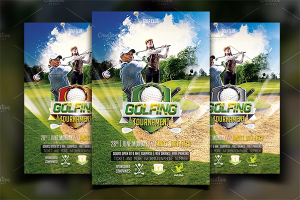 Golf Tournament Flyer PSD Designs