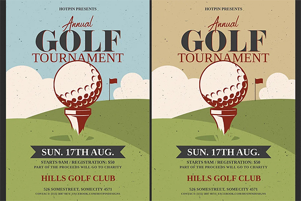 Golf Tournament Layers Flyer Template