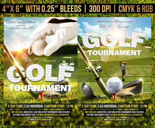 Golf Flyer Print Template