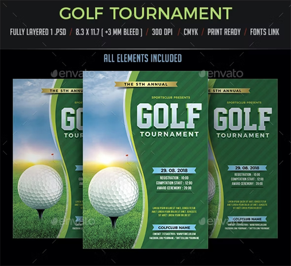 Golf Championship Flyer Template