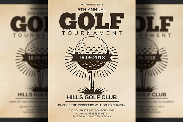 Golf Tournament PSD Flyer Template