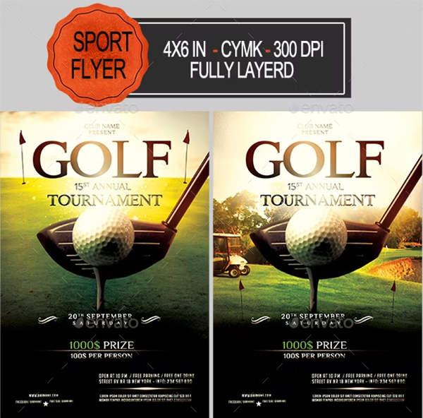 Golf Flyer PSD Templates