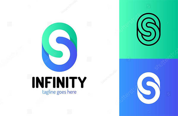 Infinity Letter S Logo Design Template
