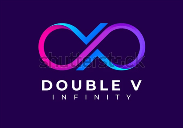 Letter V Infinity Vector Logo Design