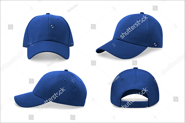 Blue Baseball Cap Mockup Template