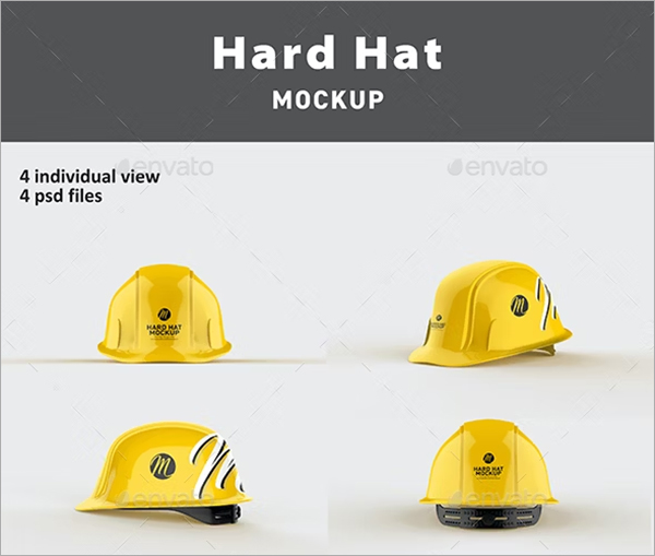 Hard Hat Mockup Template