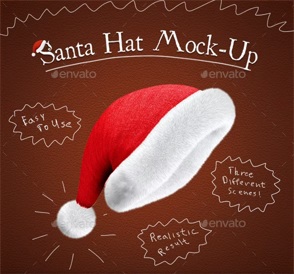 Santa Hat Mock-Up Design