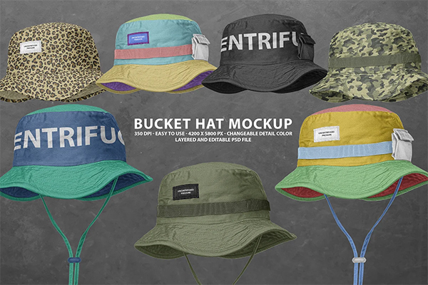 Bucket Hat Mockup Template Design