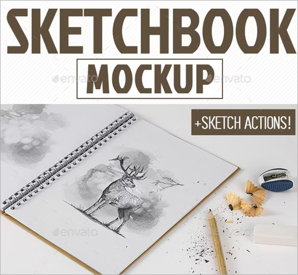 Sketchbook Mockup & Sketch Actions