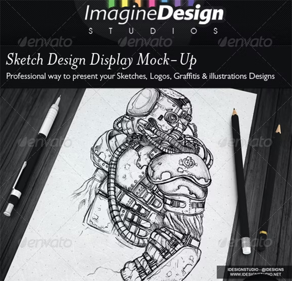 Sketch Designs Display Mock-Up