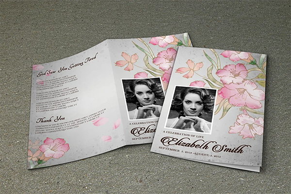 Commercial Funeral Program Template
