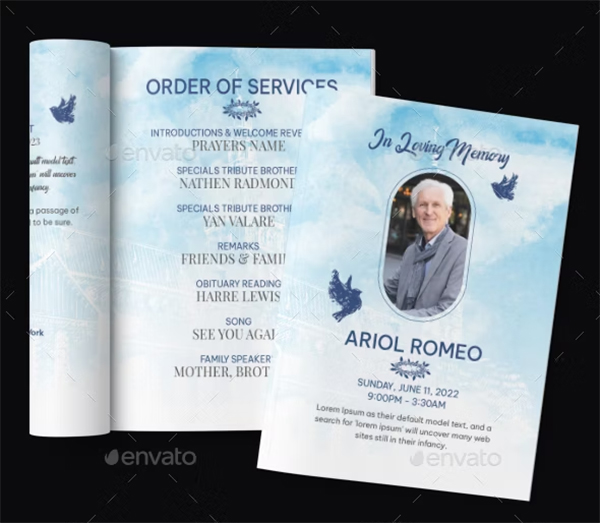 Church Funeral Brochure Template