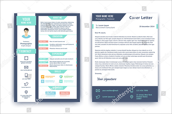 Resume Cover Letter Vector Design