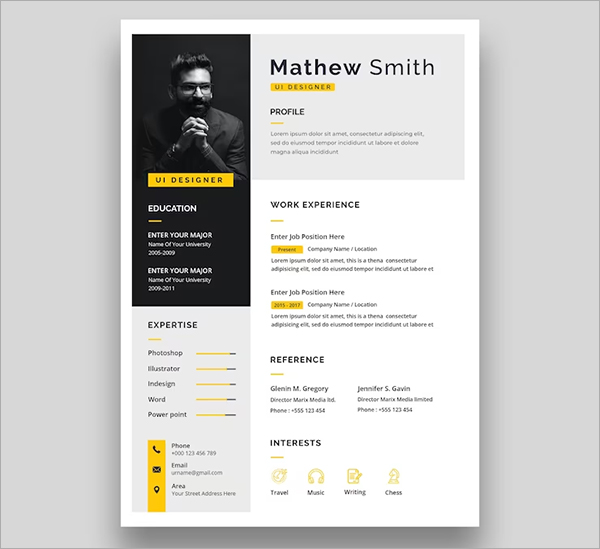 Graphic Resume Free Template
