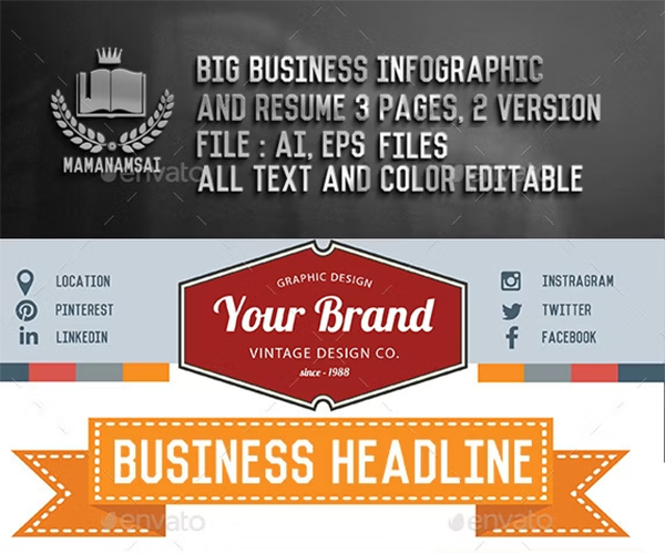 Big Info graphic & Business Resume Design