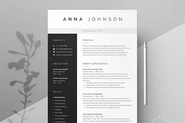 Modern Resume Word, Pages Template