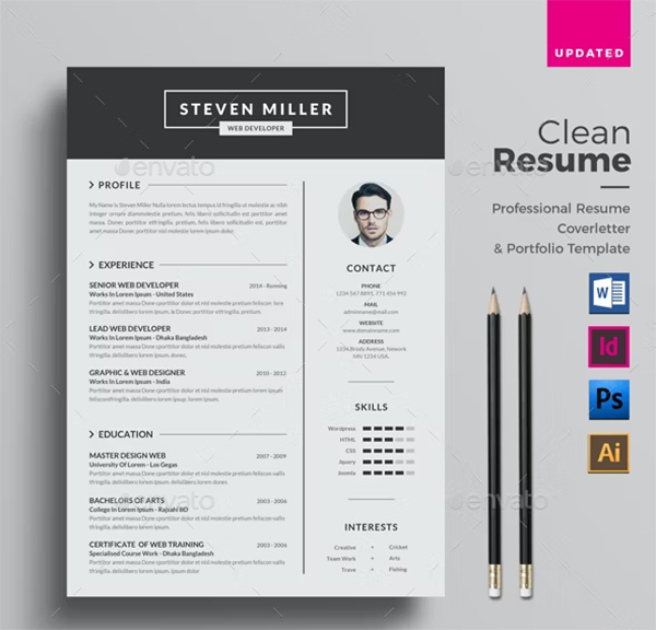 Professional Resume Illustrator Template