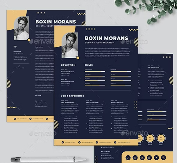 Resume Word Vector EPS Template