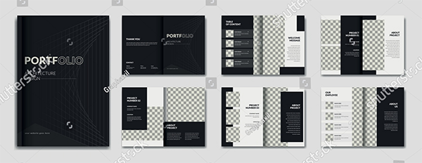 Architecture Black and White Portfolio Design